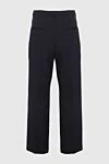 Women's black woolen cropped pants Saint Laurent - two pockets. 100% wool. zipper, button. Country of manufacture: Italy. Care: specialized cleaning - photo 6