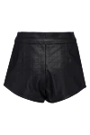Black women's leather shorts with tie Saint Laurent - embossed pattern on leather. 100% genuine leather. Closure: drawstring. 2 side pockets. Country of manufacture: Italy. Care: specialized cleaning - photo 6