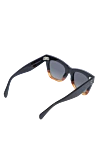 Women's sunglasses for sun protection black with brown Celine - square frame, logo on the temple, contrasting frame. Additional: UV protection, scratch resistance, case included. plastic, metal. Country of manufacture: Italy. Care: specialized cleaning - photo 4