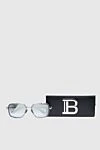 Balmain Sunglasses made of metal and plastic, gray for men - fantasy shape of the Frame, logo on the ear. UV protection, scratch protection, case included. plastic, metal. Country of manufacture: Italy. Care: specialized cleaning - photo 5