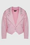 Isabel Marant Jacket made of cotton and elastane pink for women - metal beads. 98% cotton, 2% elastane. Closure: buttons. two side. Country of manufacture: Italy. Care: specialized cleaning - photo 1