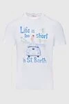 MC2 Saint Barth White cotton T-shirt for men - print. 100% cotton. Country of manufacture: Italy. Care: specialized cleaning - photo 1