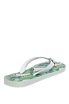 White polyurethane flip-flops for women MC2 Saint Barth - plant print on the sole, logo on the strap. polyurethane. Country of manufacture: Italy. Care: specialized cleaning - photo 4