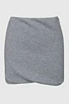 The Attico Gray cotton skirt for women - metal logo. 98% cotton, 2% elastane. elastic belt. Country of manufacture: Italy. Care: specialized cleaning - photo 1