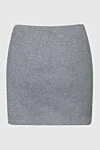 Gray cotton skirt for women The Attico - metal logo. 98% cotton, 2% elastane. elastic belt. Country of manufacture: Italy. Care: specialized cleaning - photo 6