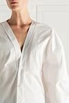 The Attico Women's cotton blouse with voluminous sleeves white - free cut. cotton. buttons. Country of manufacture: Italy. Care: specialized cleaning - photo 5