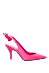 The Attico Women's pink shoes with ties - Decoration: tie. textile, leather. Heel height: 7 centimeters. Fastener: tie. Country of manufacture: Italy. Care: specialized cleaning - photo 1