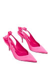 The Attico Women's pink shoes with ties - Decoration: tie. textile, leather. Heel height: 7 centimeters. Fastener: tie. Country of manufacture: Italy. Care: specialized cleaning - photo 3