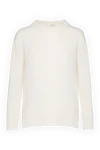 Panicale White cashmere jumper for women - 100% cashmere. Country of manufacture: Italy. Care: specialized cleaning - photo 1