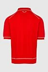 Поло з червоної бавовни з контрастним білим оздобленням Stefano Ricci - Контрастне оздоблення. 90% бавовна, 10% шовк. гудзики. Країна виробник: Італія. Догляд: спеціалізоване чищення - фото 6