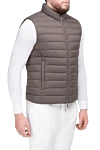 Moorer Brown polyamide and polyurethane vest for men - 95% polyamide, 5% polyurethane. Closure: Zipper. Two side pockets. Country of manufacture: Italy. Care: specialized cleaning - photo 3