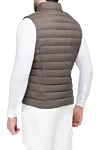 Brown polyamide and polyurethane vest for men Moorer - 95% polyamide, 5% polyurethane. Closure: Zipper. Two side pockets. Country of manufacture: Italy. Care: specialized cleaning - photo 4