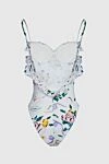 White women's swimsuit made of polyamide and elastane Alessandra Rich - floral pattern, ruffles. 91% polyamide, 9% elastane. Country of manufacture: Italy. Care: specialized cleaning - photo 6