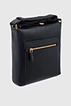 Salvatore Ferragamo Сумка через плечо из натуральной кожи черная мужская - Фактурная кожа, контрастная молния. Регулируемый ремень. 100% натуральная кожа. Два отделения. Молния. Страна производитель: Италия. Уход: специализированная чистка - фото 3
