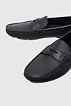 Prada Men's black leather moccasins - Leather buckle. 100% leather. Interior: Leather. Insole: Leather. Outsole: Other materials. Country of manufacture: Italy. Care: specialized cleaning - photo 5