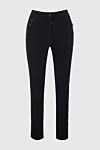 Moncler Women's slim-fit pants with logo black - logo. four pockets. 71% polyamide, 23% viscose, 6% elastane. zipper. Country of manufacture: Italy. Care: specialized cleaning - photo 1