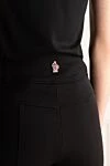 Women's slim-fit pants with logo black Moncler - logo. four pockets. 71% polyamide, 23% viscose, 6% elastane. zipper. Country of manufacture: Italy. Care: specialized cleaning - photo 6