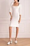 White dress for women Herve Leger - zipper. medium sleeve. 90% viscose, 9% nylon, 1% spandex. Country of manufacture: Italy. Care: specialized cleaning - photo 2