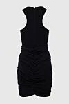 The Attico Black cotton dress for women - zipper. knots, asymmetry. 97% cotton, 3% elastane. Country of manufacture: Italy. Care: specialized cleaning - photo 7