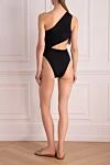 Купальник совместный из полиамида и лайкры черный женский OYE Swimwear - асимметрия. 80% полиамид, 20% лайкра. кнопки. Страна производитель: Турция. Уход: специализированная чистка - фото 4