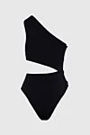 Купальник совместный из полиамида и лайкры черный женский OYE Swimwear - асимметрия. 80% полиамид, 20% лайкра. кнопки. Страна производитель: Турция. Уход: специализированная чистка - фото 6