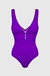 OYE Swimwear Swimsuit made of polyamide and lycra purple for women - 80% polyamide, 20% lycra. Closure: zipper. Country of manufacture: Italy. Care: specialized cleaning - photo 1