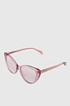 Alexander McQueen Women's frame for glasses pink in the shape of a cat's eye - logo on the bracket. Additional: UV protection. plastic, metal. Country of manufacture: Italy. Care: specialized cleaning - photo 3