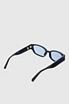 Cat-eye glasses black women's with blue lenses with interchangeable brooch with crystals Linda Farrow - logo on the bracket. Additional: UV protection. plastic, metal. Country of manufacture: Italy. Care: specialized cleaning - photo 4