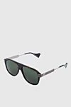 Gucci Black men's metal and plastic sunglasses for sun protection - Decoration: logo on the temple. UV protection. plastic, metal. Country of manufacture: Italy. Care: specialized cleaning - photo 3