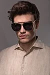 Men's black metal and plastic sunglasses Gucci - Decoration: logo on the temple. UV protection. plastic, metal. Country of manufacture: Italy. Care: specialized cleaning - photo 8