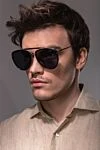 Gucci Men's black metal and plastic sunglasses - Decoration: logo on the temple. UV protection. plastic, metal. Country of manufacture: Italy. Care: specialized cleaning - photo 7