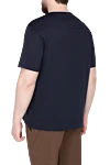 Men's blue cotton t-shirt with print (markdown) Limitato - printed pattern. 100% cotton. Country of manufacture: Italy. Care: specialized cleaning - photo 4