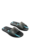 Corneliani Black polyamide flip flops for men - embossed logo. polyamide (PM). polyurethane. Country of manufacture: Italy. Care: specialized cleaning - photo 3