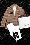 Сумка белая Tom Ford - логотип, контрастная вставка. молния. 95%-текстиль. 5%-натуральная кожа. Страна производитель: Италия. Уход: специализированная чистка - фото 6