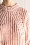 Peserico Pink jumper for women - textured knitwear. 46% alpaca, 34% polyamide, 20% wool. Country of manufacture: Italy. Care: specialized cleaning - photo 5