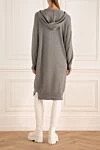 Gray dress for women Peserico - V-neck. 70% wool, 20% silk, 10% cashmere. Country of manufacture: Italy. Care: specialized cleaning - photo 4