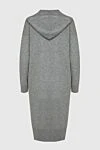 Gray dress for women Peserico - V-neck. 70% wool, 20% silk, 10% cashmere. Country of manufacture: Italy. Care: specialized cleaning - photo 6