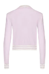 Purple jumper for women Balmain - contrasting stripes, logo. 57% wool, 25% cashmere, 18% viscose. Country of manufacture: Italy. Care: specialized cleaning - photo 6