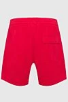 Red polyester beach shorts for men Loro Piana - two side, one back. 100% polyester. Closure: drawstring. Country of manufacture: Italy. Care: specialized cleaning - photo 6