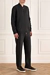 Brunello Cucinelli Костюм спортивний чоловічий з бавовни та поліаміду сірий - 93% бавовна, 7% поліамід. Куліска, блискавка. Чотири бічні кишені. Країна виробник: Італія. Догляд: спеціалізоване чищення - фото 3