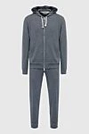 Brunello Cucinelli Sports suit for men made of cotton and polyamide gray - Hood. 93% cotton, 7% polyamide. Closure: Drawstring, zipper. Four side pockets. Country of manufacture: Italy. Care: specialized cleaning - photo 1