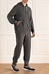 Brunello Cucinelli Sports suit for men made of cotton and polyamide gray - Hood. 93% cotton, 7% polyamide. Closure: Drawstring, zipper. Four side pockets. Country of manufacture: Italy. Care: specialized cleaning - photo 3