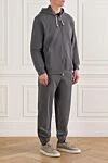 Brunello Cucinelli Knitted suit with a hood and a two-way zipper - Hood. 93% cotton, 7% polyamide. Closure: Drawstring, zipper. Four side pockets. Country of manufacture: Italy. Care: specialized cleaning - photo 3