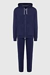 Brunello Cucinelli Sports suit for men made of cotton and polyamide blue - Hood. 93% cotton, 7% polyamide. Closure: Drawstring, zipper. Four side pockets. Country of manufacture: Italy. Care: specialized cleaning - photo 1