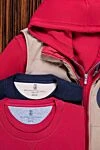 Brunello Cucinelli Футболка из хлопка синяя мужская - лого. 100% хлопок. Страна производитель: Италия. Уход: специализированная чистка - фото 7