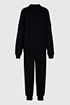 Black women's walking suit made of polyester and elastane David Koma - 90% polyester, 10% elastane. Closure: zipper. two side pockets. Country of manufacture: Italy. Care: specialized cleaning - photo 6