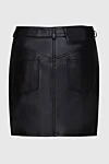 Black leather skirt for women David Koma - four pockets. 100% leather. buttons. Country of manufacture: Italy. Care: specialized cleaning - photo 6