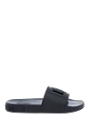 Dolce & Gabbana Black rubber slippers for men - embossed logo. heel height 2 cm, leather interior. 100% rubber. other materials. Country of manufacture: Italy. Care: specialized cleaning - photo 1