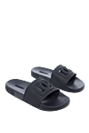 Dolce & Gabbana Black rubber slippers for men - embossed logo. heel height 2 cm, leather interior. 100% rubber. other materials. Country of manufacture: Italy. Care: specialized cleaning - photo 3