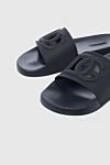 Dolce & Gabbana Black rubber slippers for men - embossed logo. heel height 2 cm, leather interior. 100% rubber. other materials. Country of manufacture: Italy. Care: specialized cleaning - photo 5